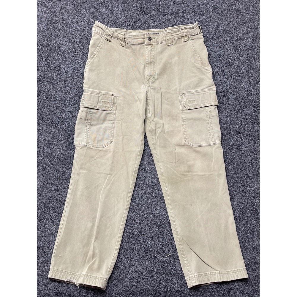 Duluth Trading Co Flex Fire Hose Cargo Pants Mens 40x32 Green Work Trousers